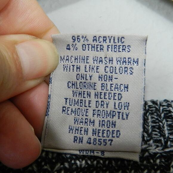 Vintage 90s Windridge Knit Grandpa Sweater‎ Size XL Gray Black Check Plaid - Picture 4 of 7